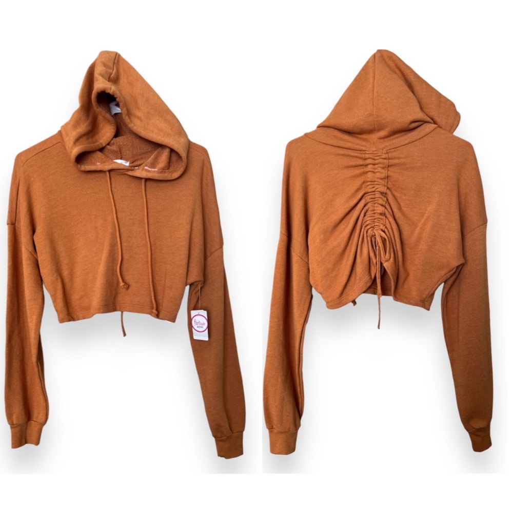 Flirtitude Cropped Hoodie Deep Bronze XS NWT